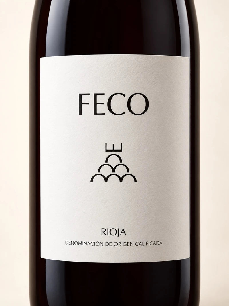 Detalle de la etiqueta de FECO Piedra Miguel Tinto